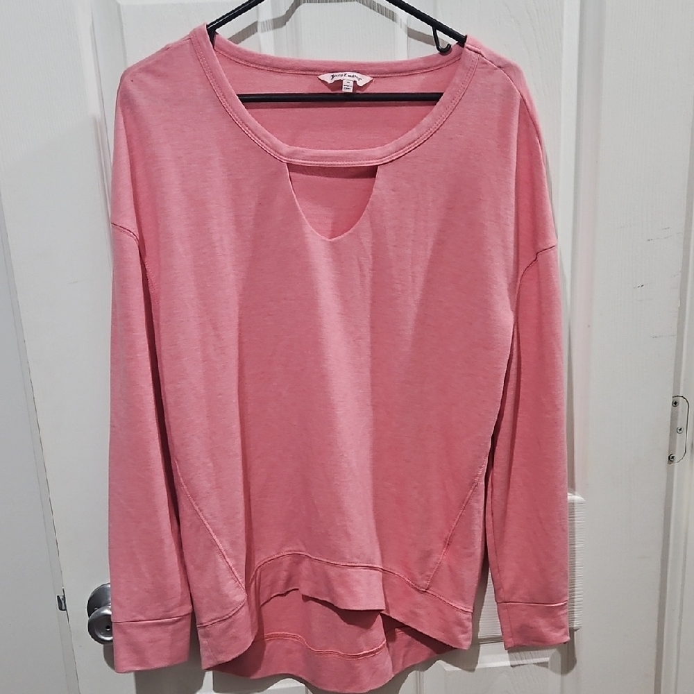 Juicy Couture Soft Pink Long Sleeve Athleisure Crew‎ Neck Size Medium